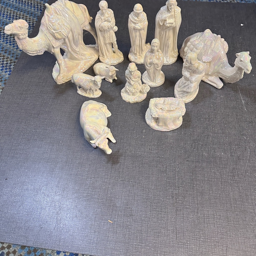 Holland mold nativity scene. 14 pieces. Found two more camels. Total 16.